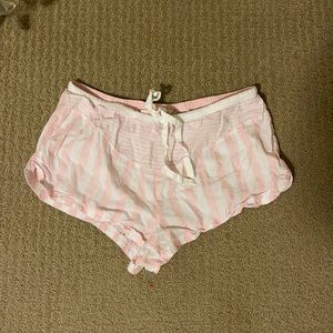 Victoria secret sleep short pink white stripe